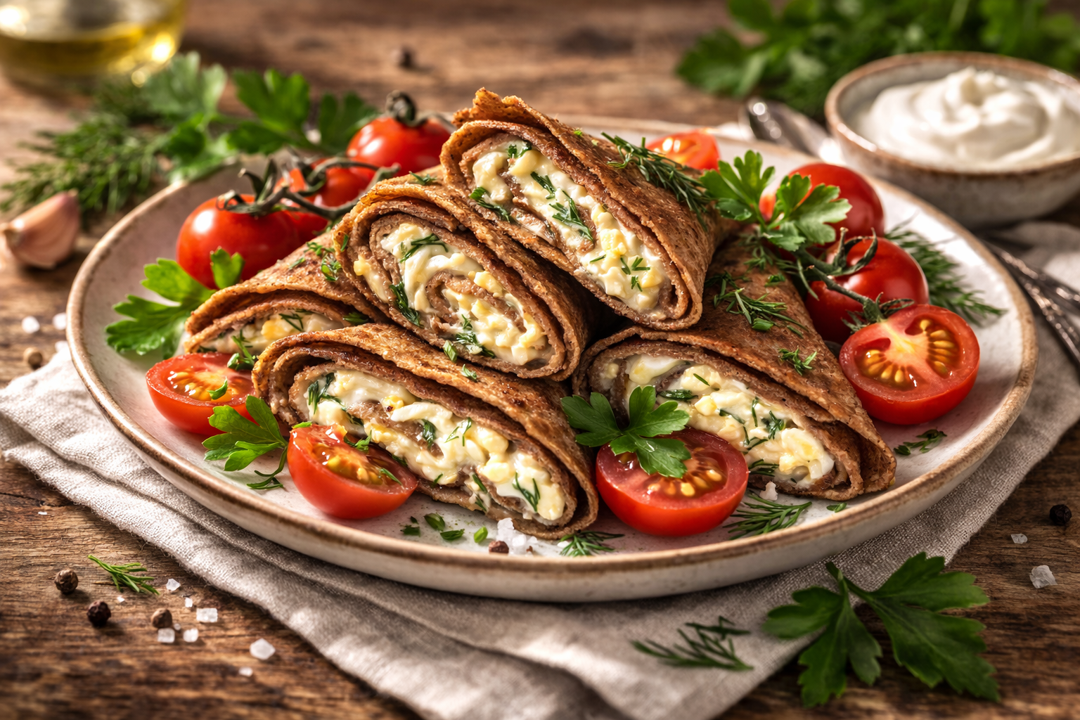 Печінкові млинці з начинкою